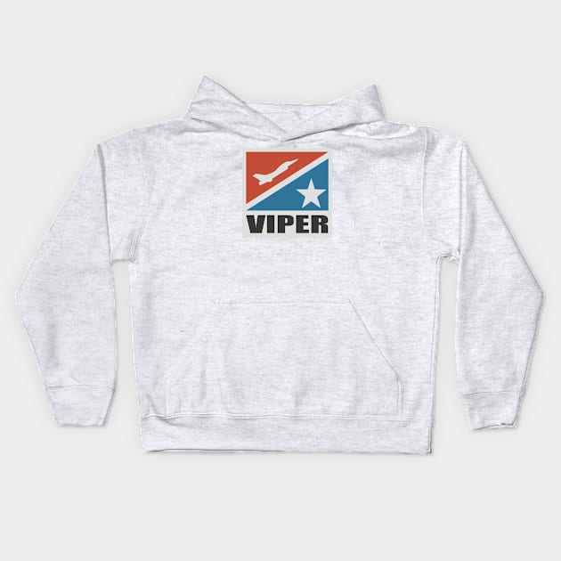 F-16 Viper Patch Kids Hoodie by TCP